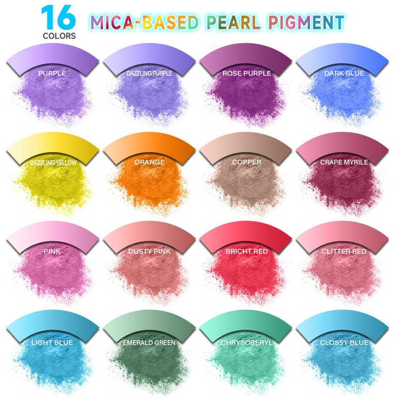 Oxide Pigment Soap - Set Bubuk Mika 16 Warna, Per