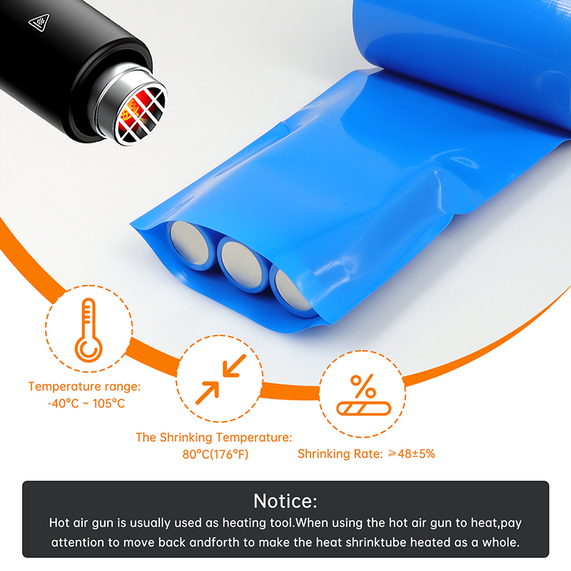 1/5M PVC Heat Shrink Tube Biru - Shrink Wrap Pvc ulasan dan harga